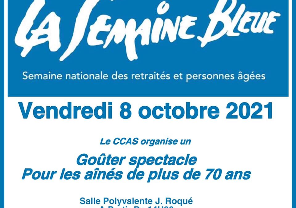 La semaine bleue, le CCAS organise un goûter-spectacle