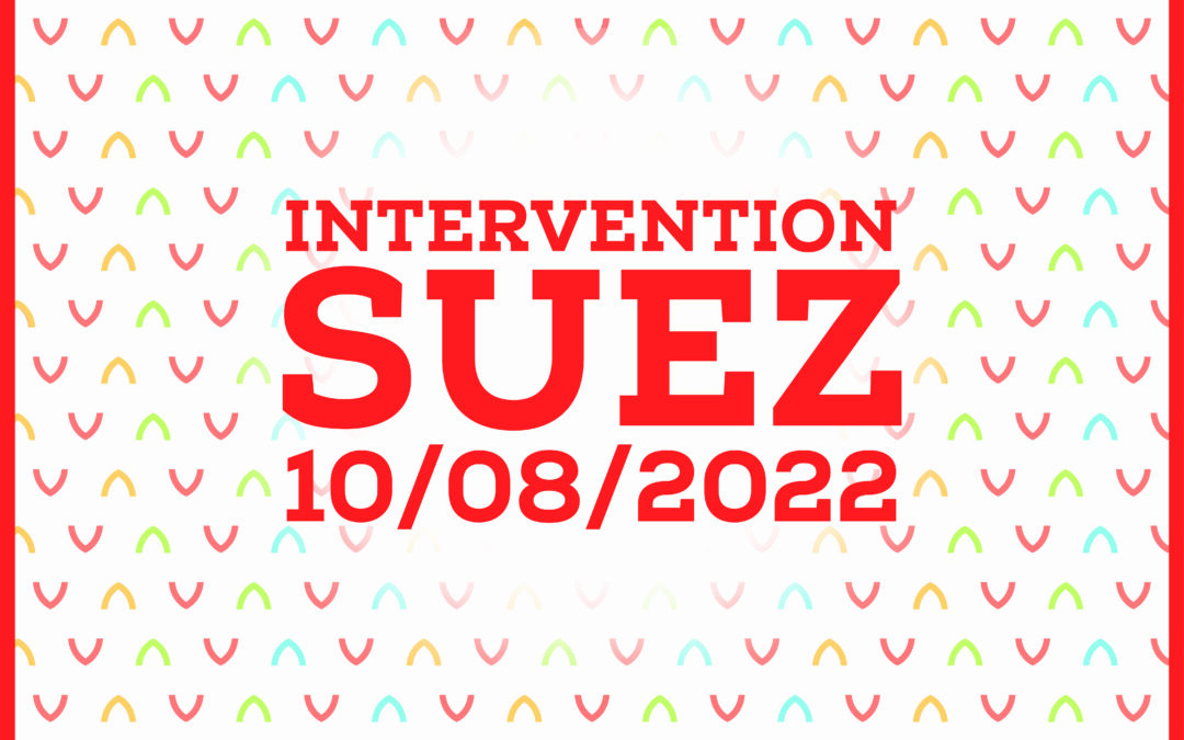 INTERVENTION SUEZ SUR LA COMMUNE .