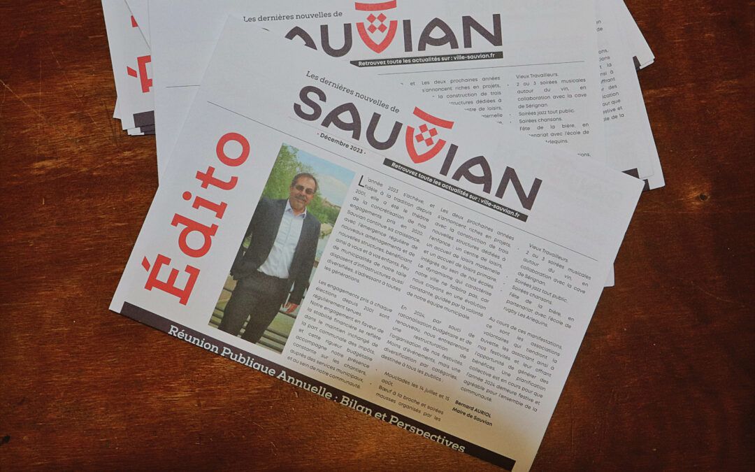 Le Journal de Sauvian arrive dans vos boîtes aux lettres !