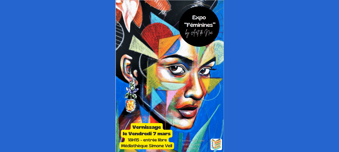 Vernissage de l'exposition "féminines" à la médiathèque de Sauvian
