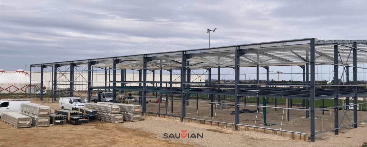 Construction de l'Occita'fun chemin de la Gouronne à Sauvian
