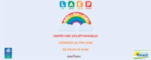 fermeture du LAEP vendredi 23 Mai