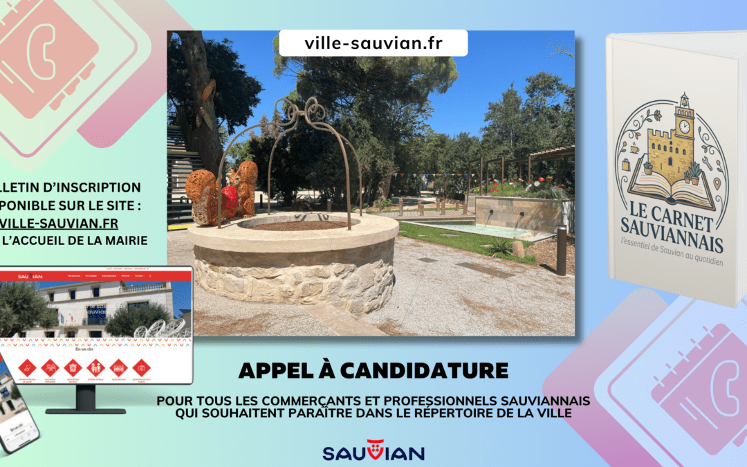 Commerçants et professionnels de Sauvian, faites-vous connaître !