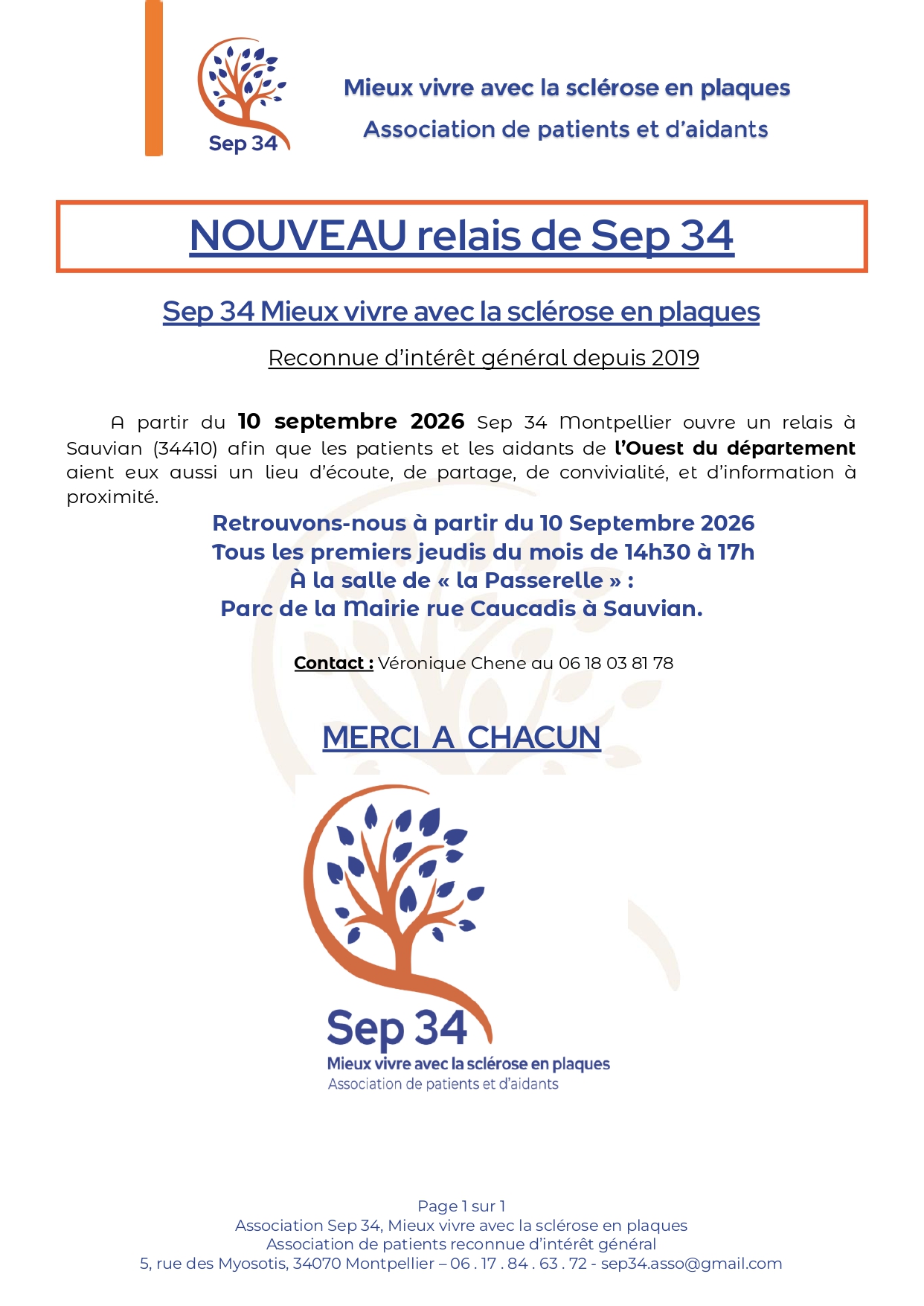 NOUVEAU À SAUVIAN : UN RELAIS SEP 34