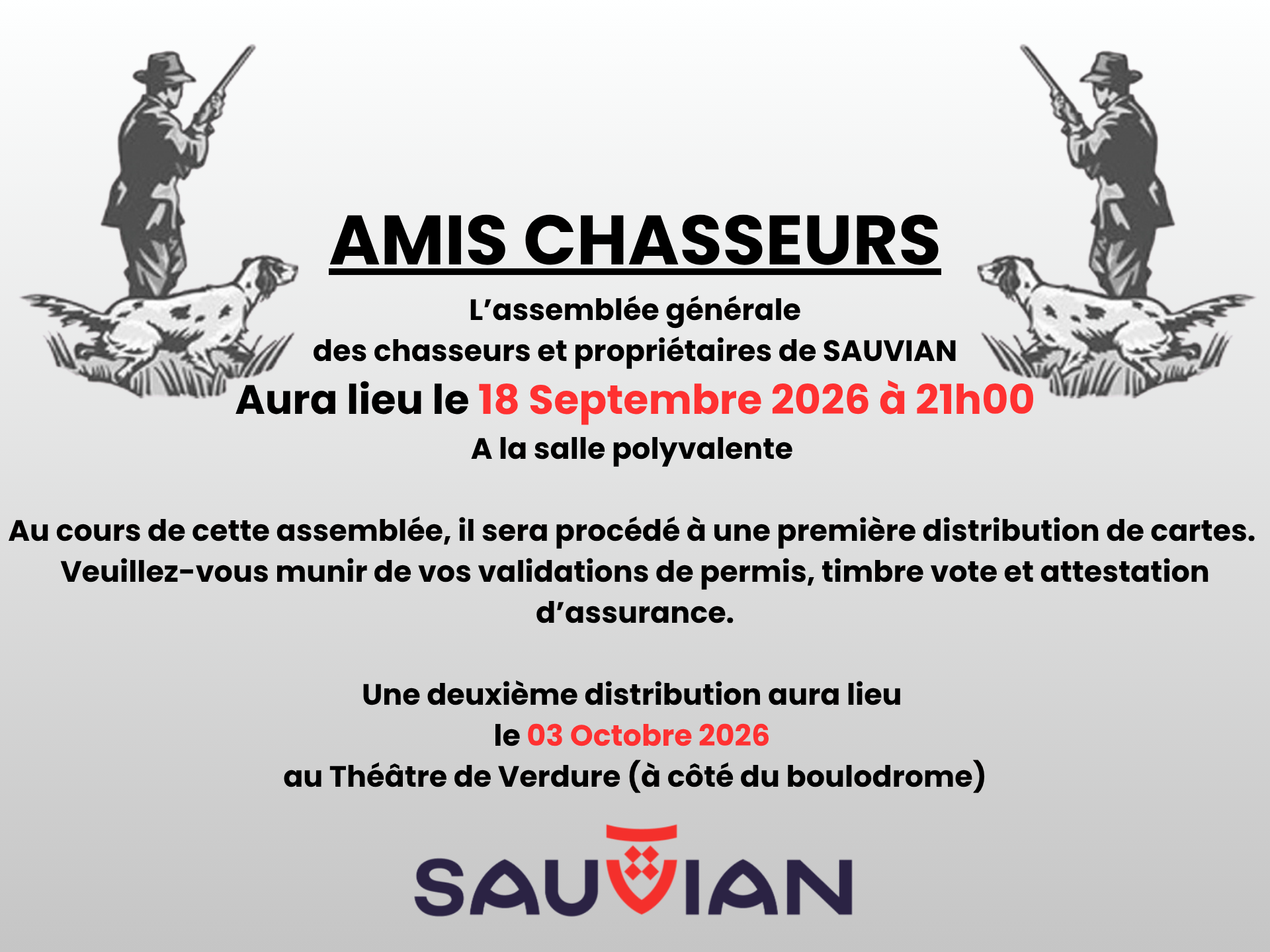 Assemblée générale – Chasseurs et Propriétaires de Sauvian